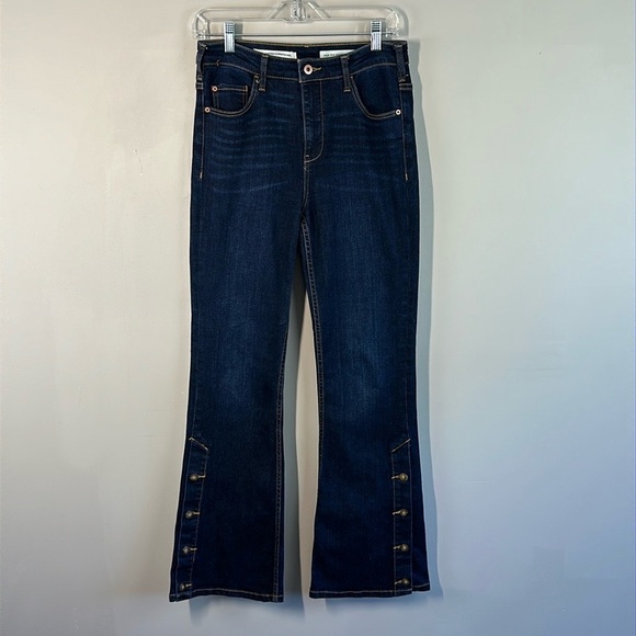 Anthropologie Pilcro High Rise Bootcut Button Hem Jeans Size 28 - Picture 1 of 16